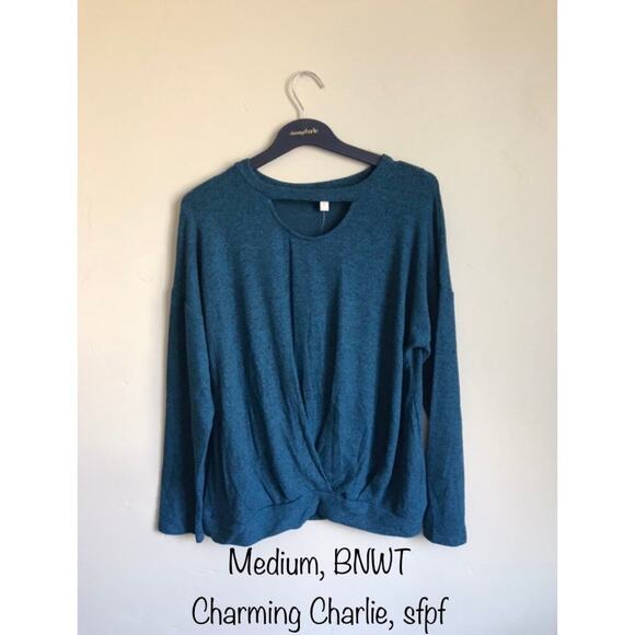 NWT Blue Charming Charlie Sweater Top - Picture 2 of 3